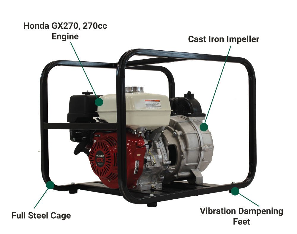 Brave Trash Pump | 3 In. | Honda GX270 - Brave