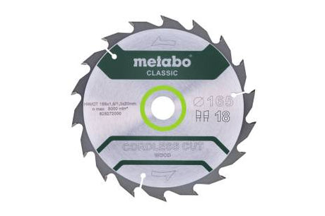 Circular Saw-Blade HW/CT 165x20, 18 WZ - Metabo