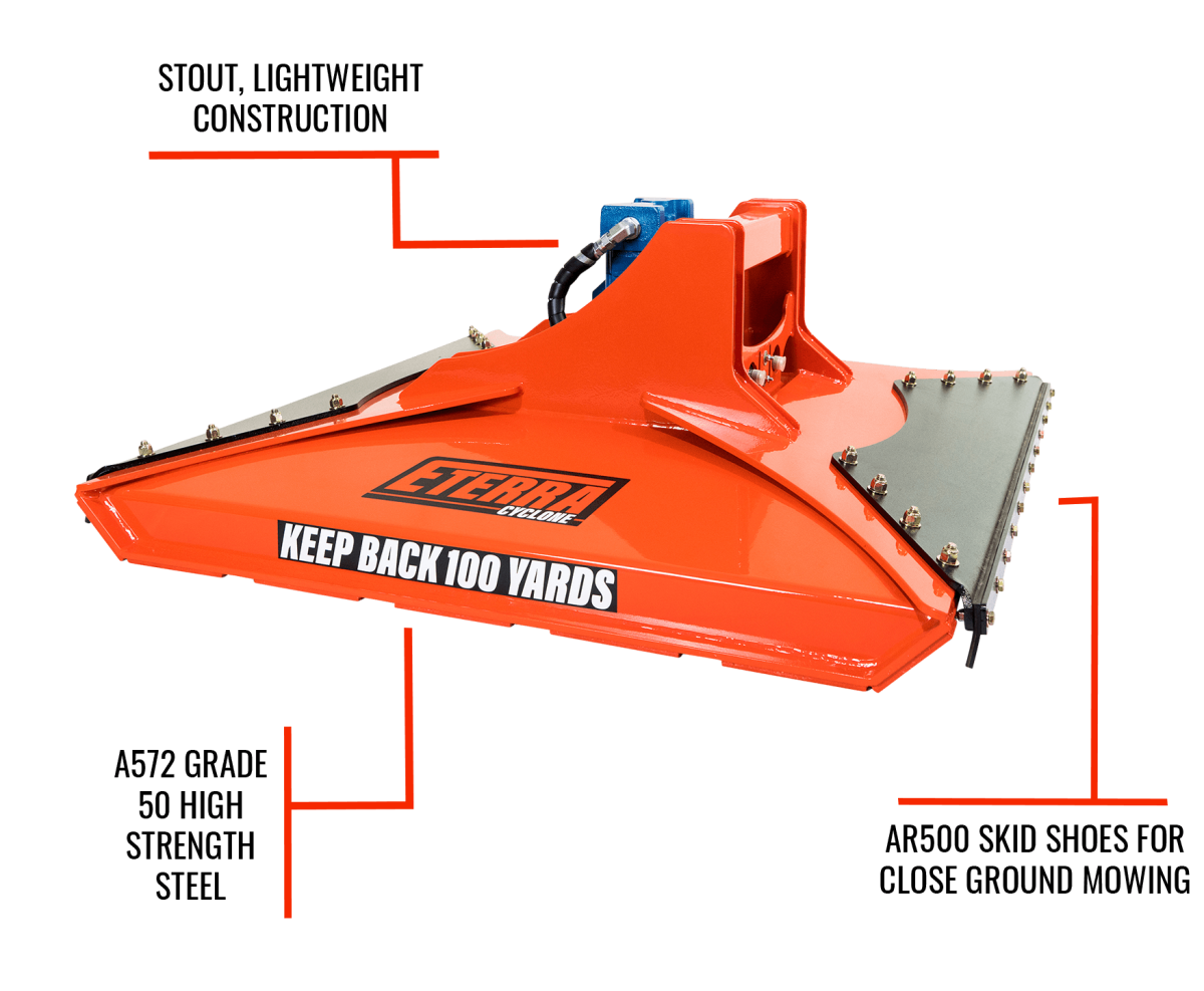 CYCLONE 48" ROTARY BRUSH MOWER ATTACHMENT - Eterra