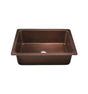 Dakota Sinks DSE-HC2318 Signature Elements Series 22 3/4 Inch Handmade Copper Single Bowl Undermount Kitchen Sink - Hammered Copper - Dakota Sinks