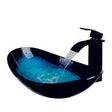 Dakota Sinks DSE-TGV01 Signature Elements Series 21 5/8 Inch Tempered Glass Single Bowl Oval Bathroom Vessel Sink - Dakota Sinks