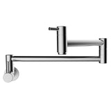 Dakota Sinks DSF-07KPF00BN Single Hole Wall Mount Stainless Steel Pot Filler - Brushed Nickel - Dakota Sinks