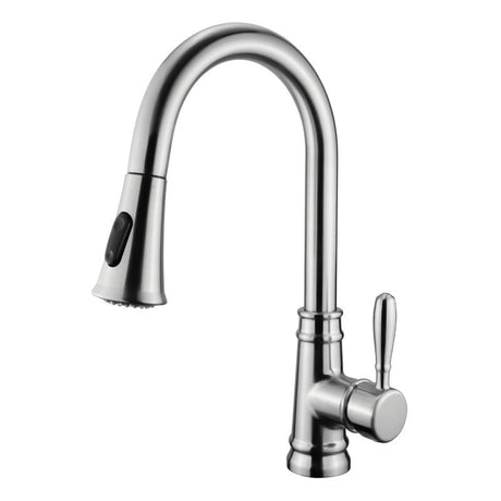 Dakota Sinks DSF-16KPO03 Signature 15 3/4 Inch Single Hole Pull-Down Pre-Rinse Kitchen Faucet - Dakota Sinks