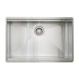 Dakota Sinks DSL-3020 Signature L-Series 30 x 20 Inch Flat Ledge Single Bowl Undermount Stainless Steel Kitchen Sink - Satin Brushed Nickel Dakota Sinks