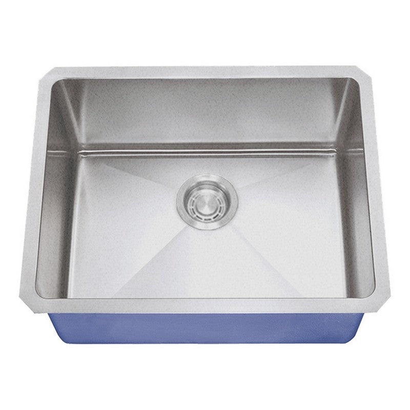 Dakota Sinks DSM-2318SV Signature M-Series 23 Inch Micro Radius Single Bowl Undermount Kitchen Sink with Bottom Grid, Silver DSM-2318SV Dakota Sinks Silver