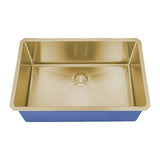 Dakota Sinks DSM-2718 Signature M-Series 27 Inch Micro Radius Single D-Bowl Undermount Kitchen Sink with Bottom Grid DSM-2718GD Dakota Sinks Gold