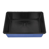 Dakota Sinks DSM-2718 Signature M-Series 27 Inch Micro Radius Single D-Bowl Undermount Kitchen Sink with Bottom Grid DSM-2718GBK Dakota Sinks Gunmetal Black