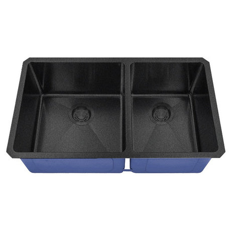 Dakota Sinks DSM-6040 Signature M-Series 32 Inch Micro Radius 60/40 Double Bowl Under-mount Kitchen Sink with Bottom Grid - Dakota Sinks