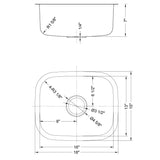 Dakota Sinks DSR-1915 Signature R-Series 18 Inch Standard Radius Single Bowl Undermount Stainless Steel Kitchen Sink with Bottom Grid - Satin Brushed Nickel - Dakota Sinks