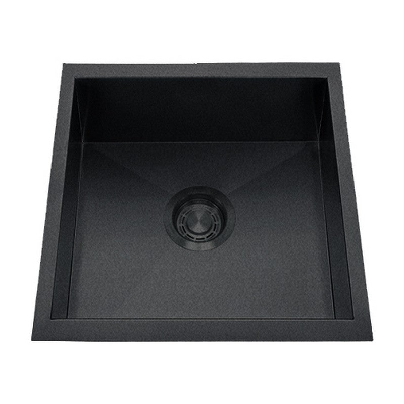 Dakota Sinks DSZ-1616 Signature Z-Series 16 Inch Zero Radius Single Bowl Undermount Stainless Steel Bar Sink with Bottom Grid DSZ-1616GBK Dakota Sinks Gunmetal Black