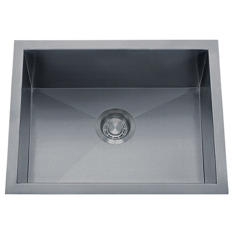 Dakota Sinks DSZ-2318 Signature Z-Series 23 Inch Zero Radius Single Bowl Undermount Stainless Steel Kitchen Sink with Bottom Grid - Dakota Sinks