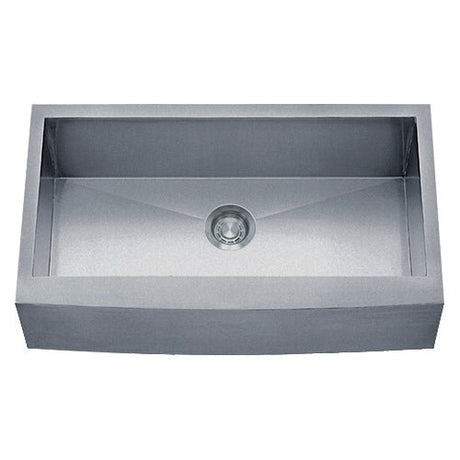 Dakota Sinks DSZ-A3620 Signature Z-Series 36 Inch Zero Radius Single Bowl Apron Front Stainless Steel Kitchen Sink with Bottom Grid - Dakota Sinks