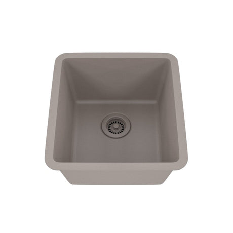 Dakota Sinks GSE-QC1618-BE Builders Elements Series 16 1/2 Inch Quartz Composite Single Bowl Undermount Bar Sink - Dakota Sinks