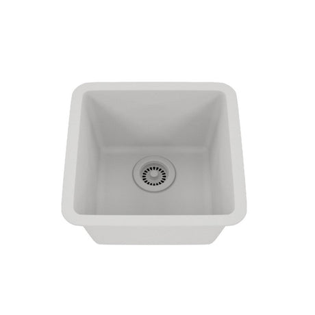 Dakota Sinks GSE-QC1618-BE Builders Elements Series 16 1/2 Inch Quartz Composite Single Bowl Undermount Bar Sink - Dakota Sinks