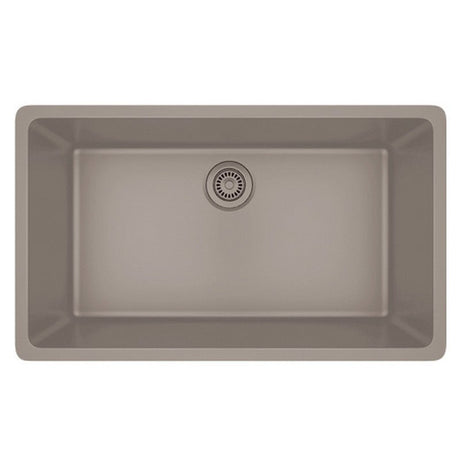 Dakota Sinks GSE-QC3219-BE Builders Elements Series 32 Inch Quartz Composite Single Bowl Undermount Kitchen Sink - Dakota Sinks