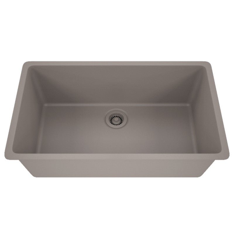 Dakota Sinks GSE-QC3219-BE Builders Elements Series 32 Inch Quartz Composite Single Bowl Undermount Kitchen Sink - Dakota Sinks