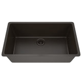 Dakota Sinks GSE-QC3219-BE Builders Elements Series 32 Inch Quartz Composite Single Bowl Undermount Kitchen Sink - Dakota Sinks