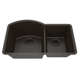 Dakota Sinks GSE-QC7030LD-BE Builders Elements Series 32 Inch Quartz Composite 70/30 Low Divide Double Bowl Undermount Kitchen Sink - Dakota Sinks