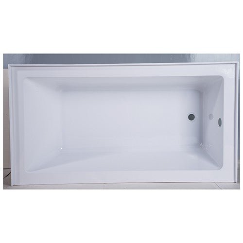 Dakota Sinks UST-ALLC01SNW Signature 60 x 30 Inch Alcove Rectangle Left Hand Drain Bathtub with Nested Tile Flange - White - Dakota Sinks