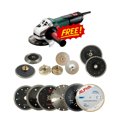 Diamond Blades Bundle + Free Metabo Variable Speed Grinder - Diamond Tool Store