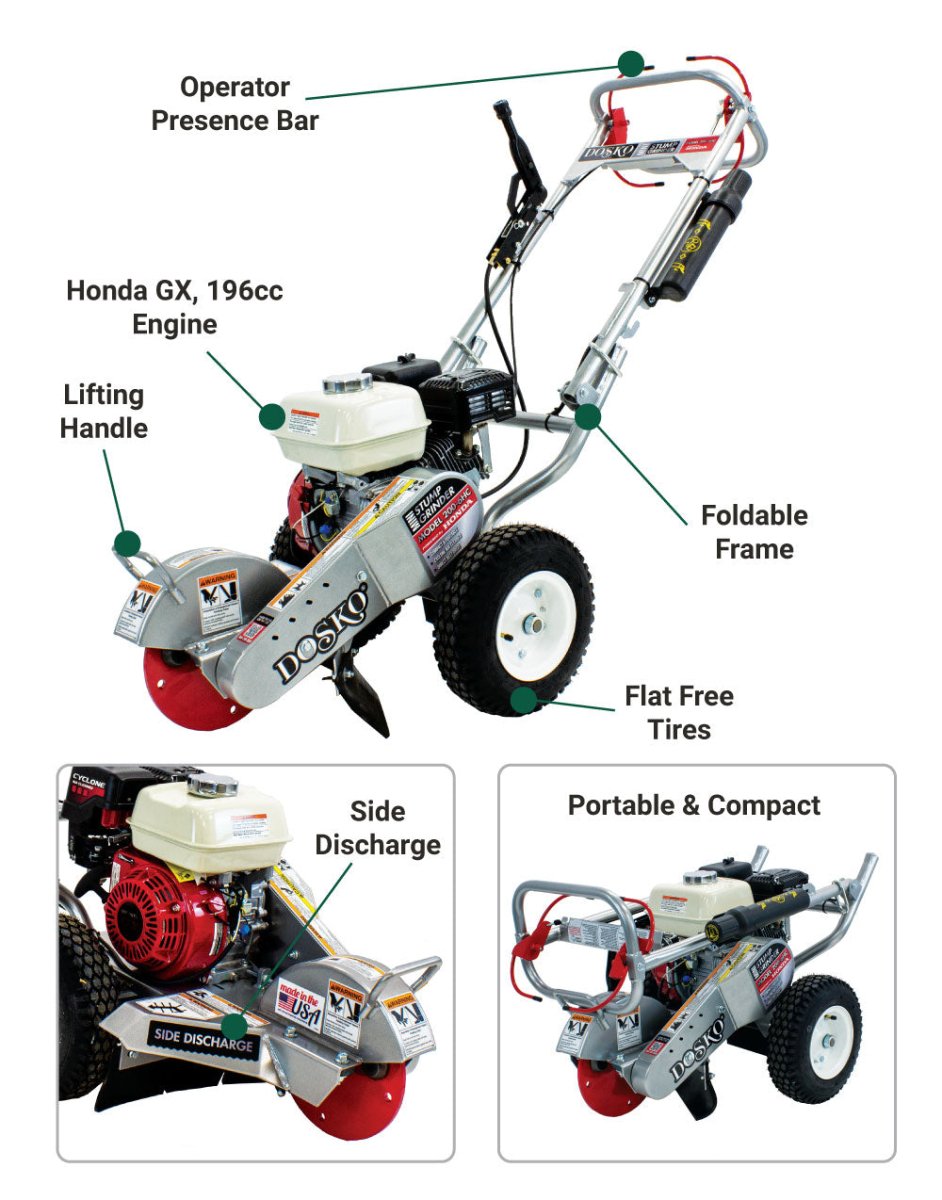 Dosko Stump Grinder | Mini 6 HP | GX200 - Dosko