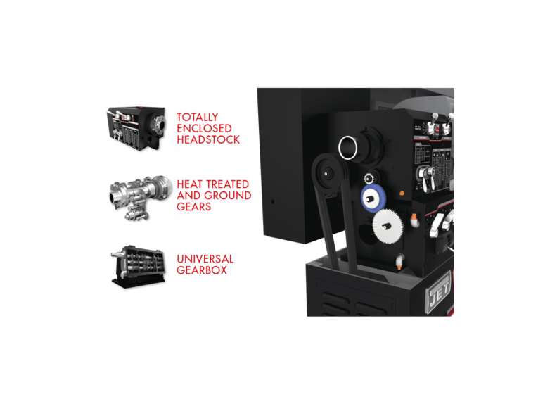 EGH-1740 With ACU-RITE 203 DRO With Taper Attachment and Collet Closer - Jet