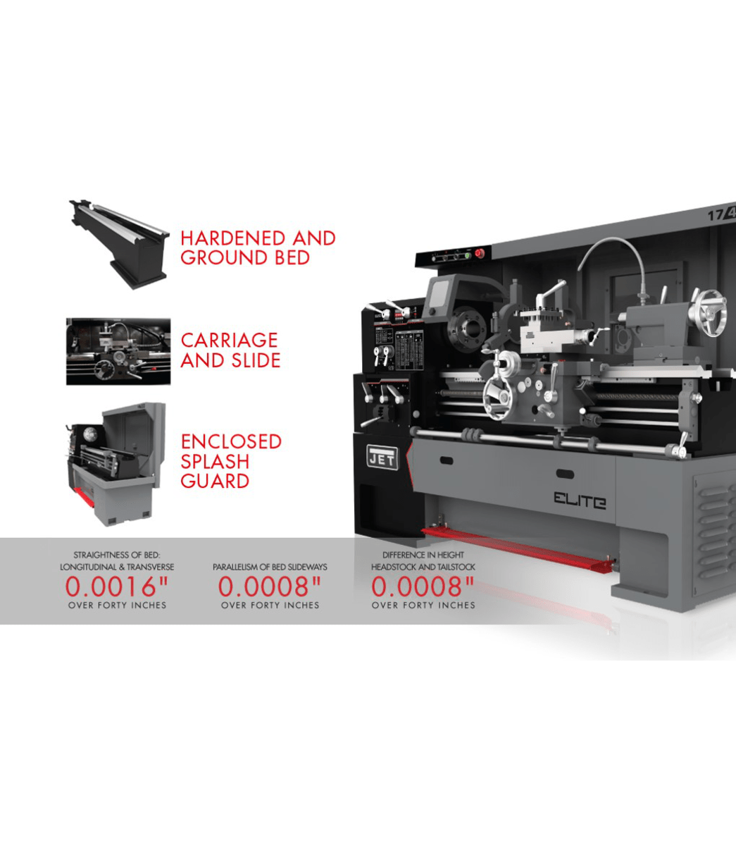 EGH-1740 With ACU-RITE 303 DRO With Taper Attachment - Jet