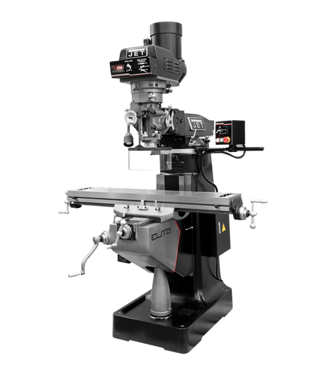 EVS-949 Mill with 2-Axis ACU-RITE 203 DRO and Servo X, Y, Z-Axis Powerfeeds - Jet