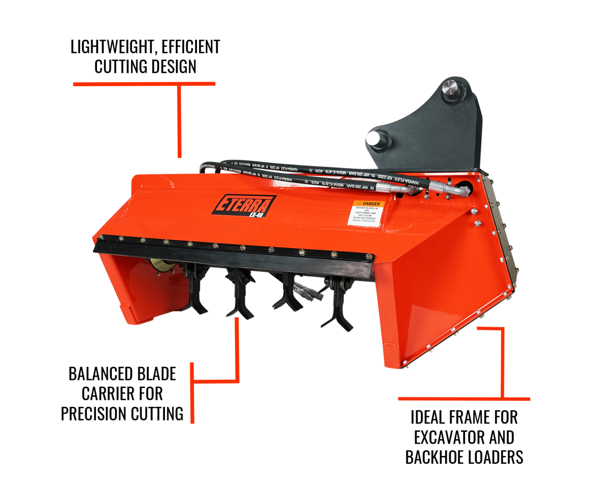 EX-40 EXCAVATOR FLAIL MOWER ATTACHMENT - Eterra