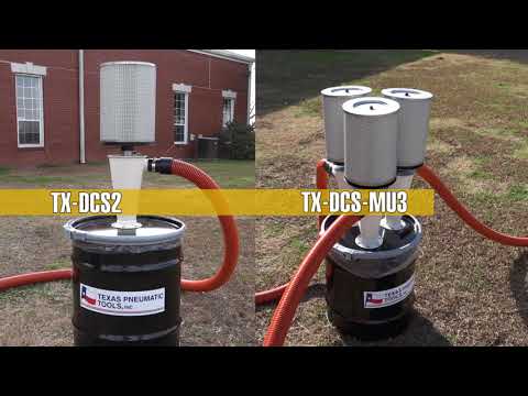 TX-DCS2 - Small, Single User, Portable Dust Collection System (2") w/ 20 Gallon Canister Texas Pneumatic Tools