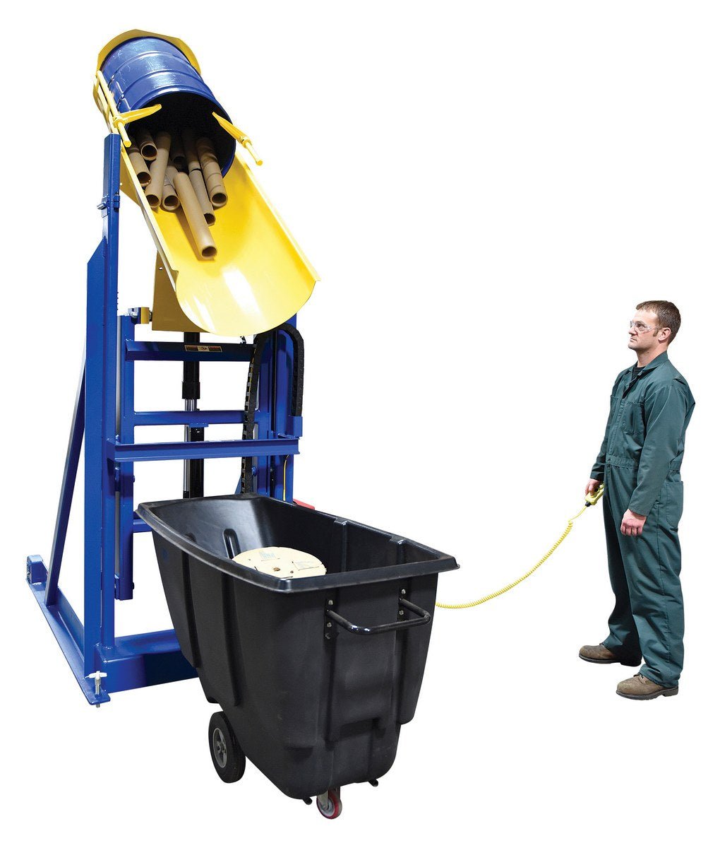 Lift-and-Dump Hydraulic Drum Dumpers - Vestil