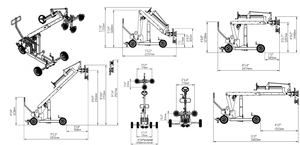 Manual Glass Robot GRM250 - DTS Glass & Material Handling Equipment