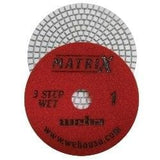 Matrix 3 Step Diamond Polishing Pads for Medium to Light Quartz and Granite - Weha