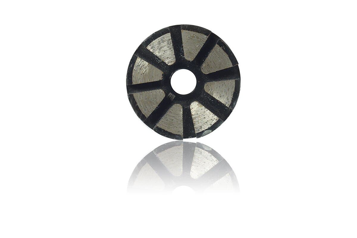 Metal Floor Disc - 3" - 8 Segment 37-MS03HB16 Diamond Tool Store 37 Series Hook and Loop 16 Hard