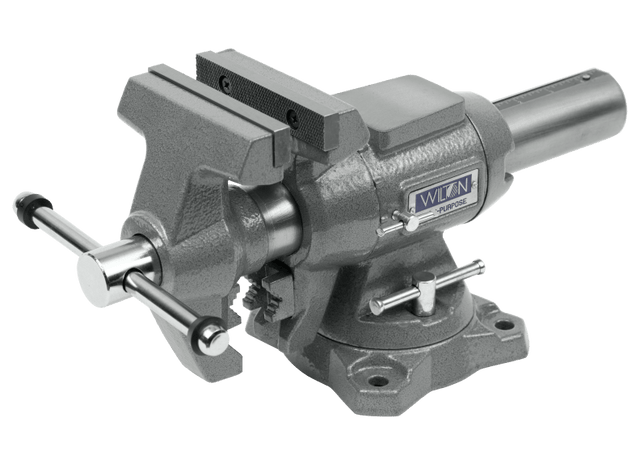 Multi-Purpose Bench Vise, 4-1/2" Jaw Width", 360° Rotating Head & Base - Wilton