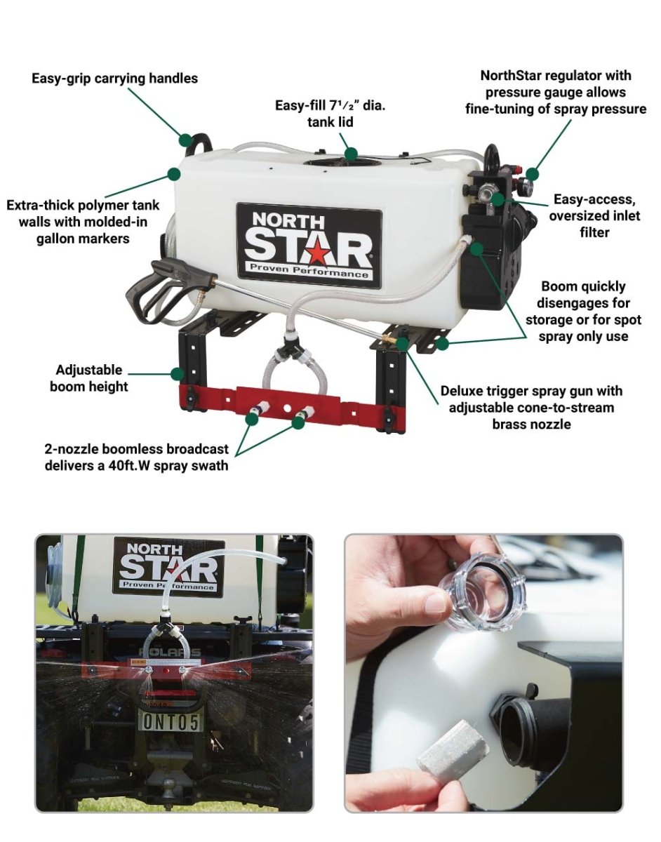 NorthStar ATV Boomless Broadcast and Spot Sprayer | 26-Gallon | 5.5 GPM - NorthStar