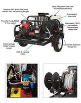 NorthStar Hot Pressure Washer | Trailer Mounted | 4,000 PSI | 4.0 GPM | Honda GX690 - NorthStar