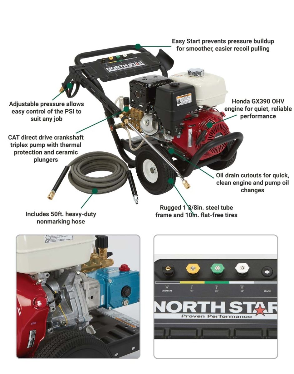 NorthStar Pressure Washer | 4,200 PSI | 3.5 GPM | Honda GX390 NorthStar