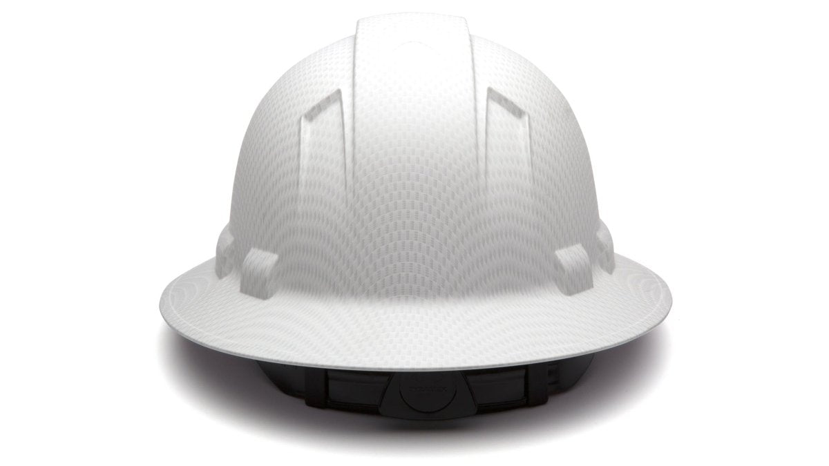 Ridgeline Full Brim Hard Hat- Matte White - Box of 10 - Pyramex