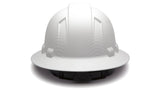 Ridgeline Full Brim Hard Hat- Matte White - Box of 10 - Pyramex