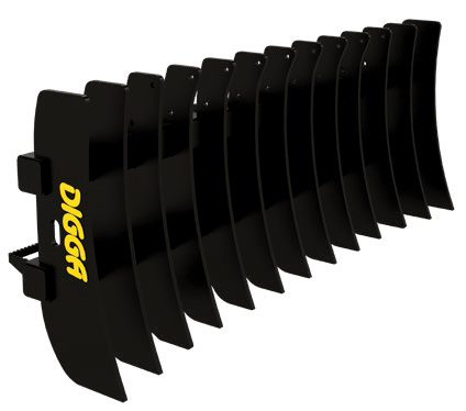 Root Rake For Skid Steer / Tracked Loaders & 3-10T Excavators - Digga