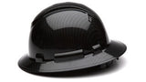 Shiny Black Ridgeline Full Brim Hard Hat - Box of 10 - Pyramex