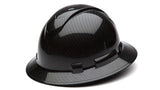 Shiny Black Ridgeline Full Brim Hard Hat - Box of 10 - Pyramex