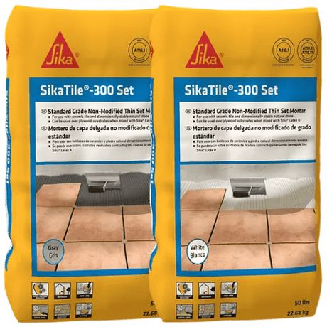 SikaTile 300 Set - 50 Lb. Non Modified Thinset Mortar - Pallet (48 Bags) - Sika