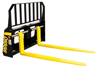 Skid Steer Loader Pallet Forks w/ Floating Tyne Design - Digga