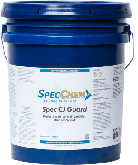 Spec CJ Guard Water-Based, Control Joint Filler Stain Protectant - SpecChem