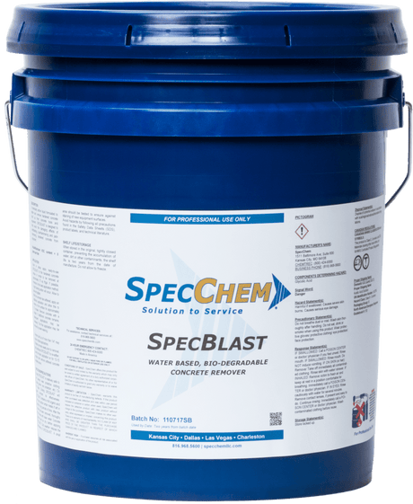 SpecBlast Water-based, Bio-degradable Concrete Remover - SpecChem