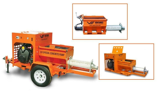 SS and ST Concrete Grout Pump and Trailer - Venture Equipment