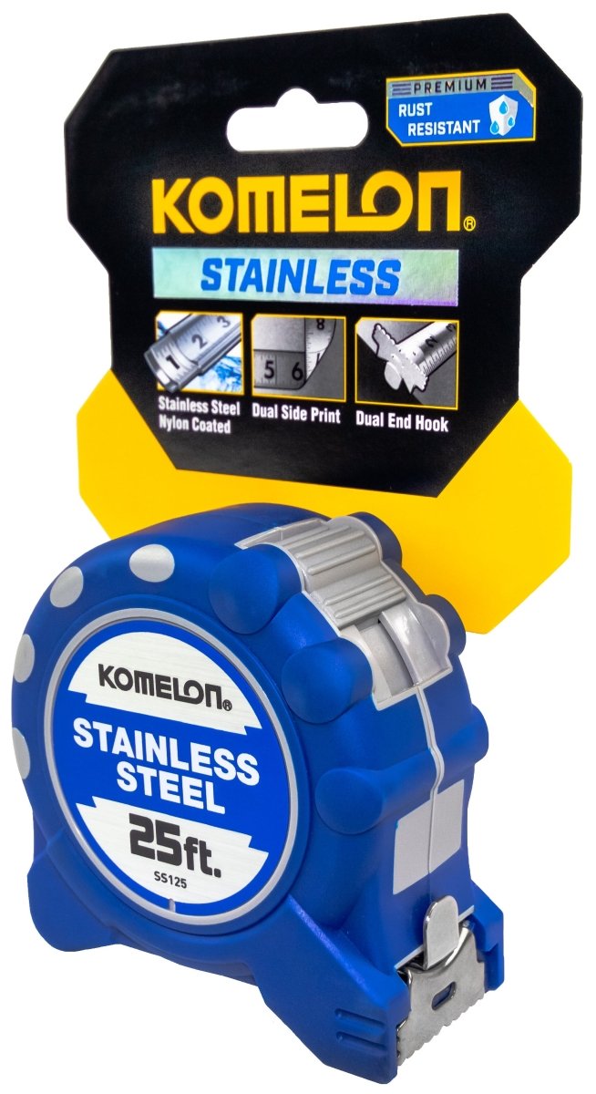 Stainless Steel Gripper Tape Measure - Komelon