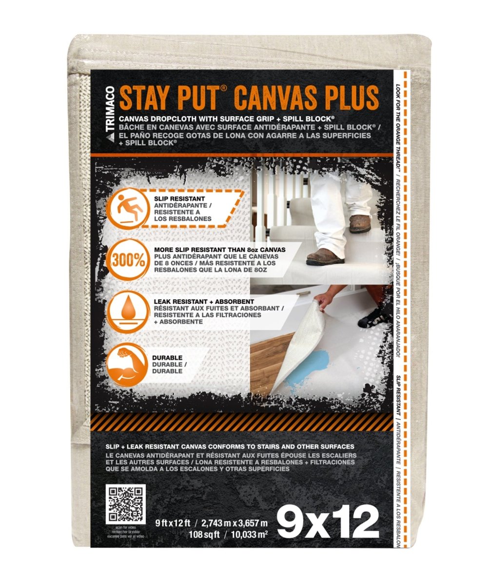 Stay Put® Plus Slip Resistant Canvas Dropcloth - Trimaco